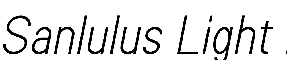 Sanlulus-Light-Italic font family download free