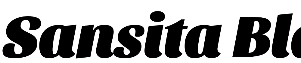 Sansita-Black-Italic font family download free