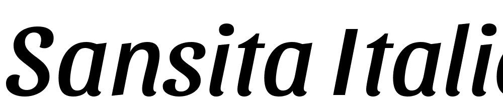 Sansita-Italic font family download free