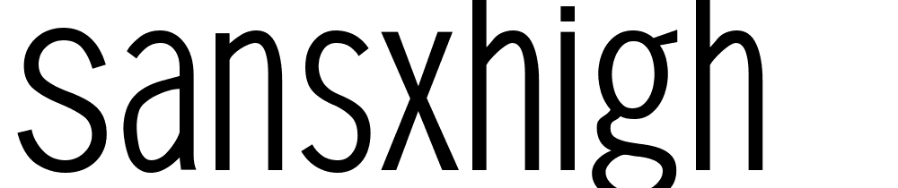 SansXHigh font family download free