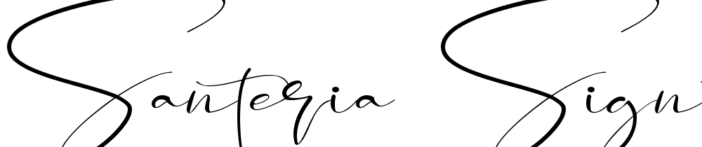 Santeria Signature font family download free