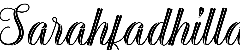 Sarahfadhilla-Free font family download free