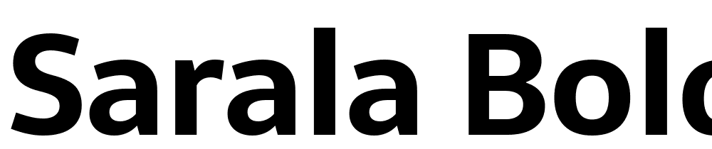 Sarala-Bold font family download free