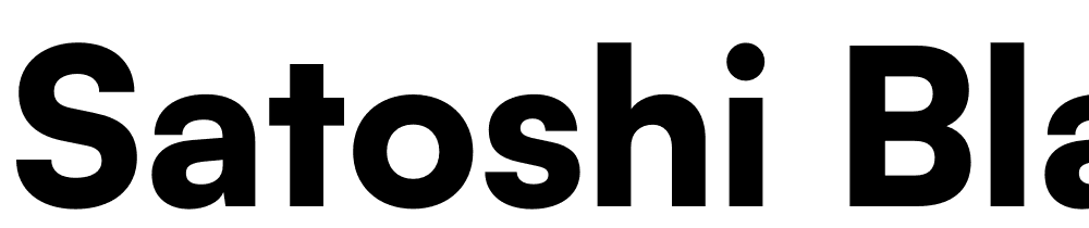 Satoshi-Black font family download free