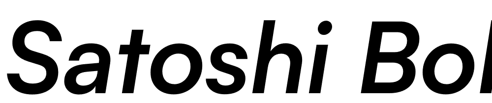 Satoshi-Bold-Italic font family download free