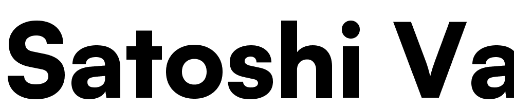 Satoshi Variable font family download free