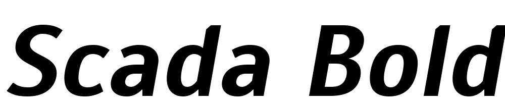 Scada-Bold-Italic font family download free