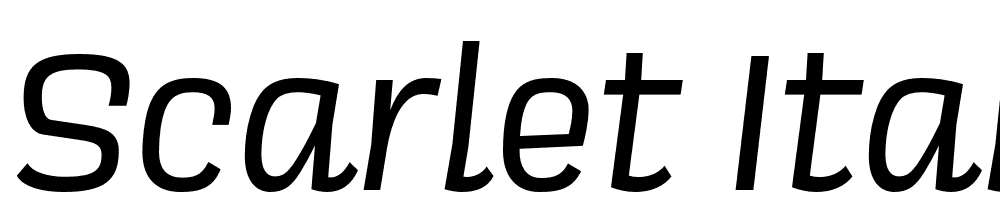 Scarlet-Italic font family download free