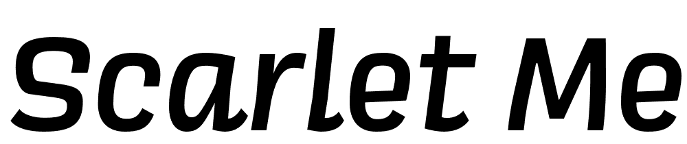 Scarlet-Medium-Italic font family download free