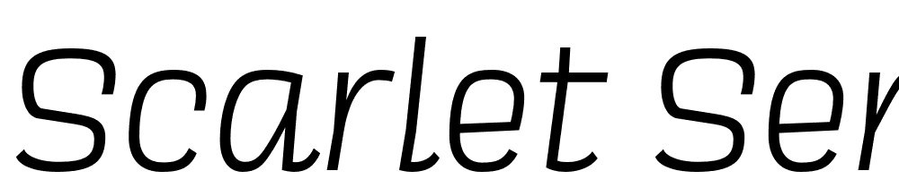 Scarlet-SemiLight-Italic font family download free