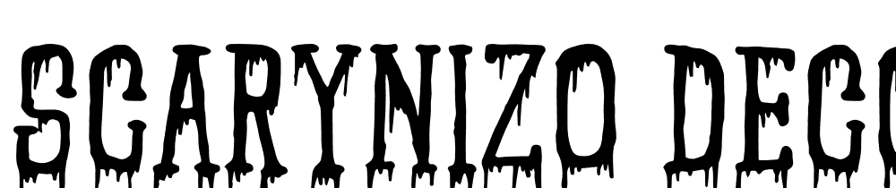 SCARYNIZO-DECORATIVE font family download free