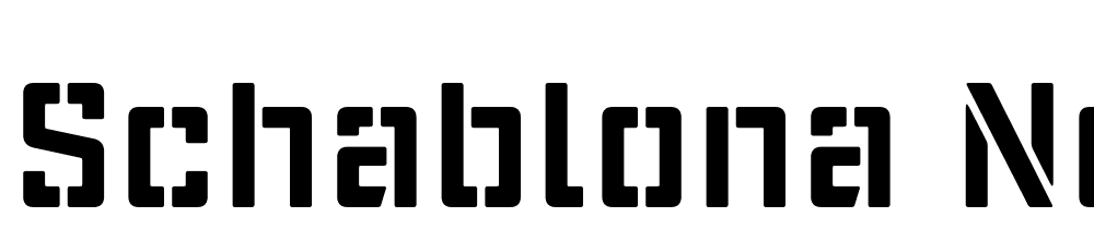 Schablona-No1 font family download free