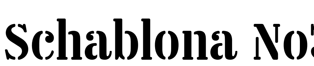 Schablona-No3 font family download free
