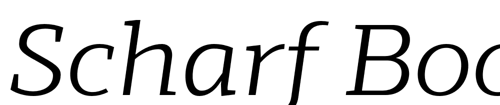 Scharf-Book-Italic font family download free