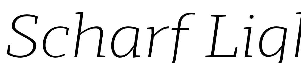 Scharf-Light-Italic font family download free