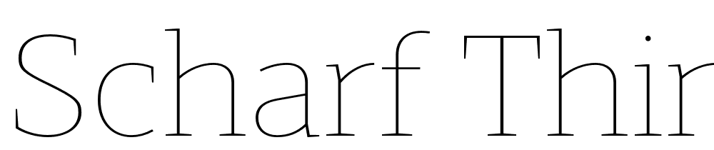 Scharf-Thin font family download free