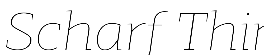 Scharf-Thin-Italic font family download free