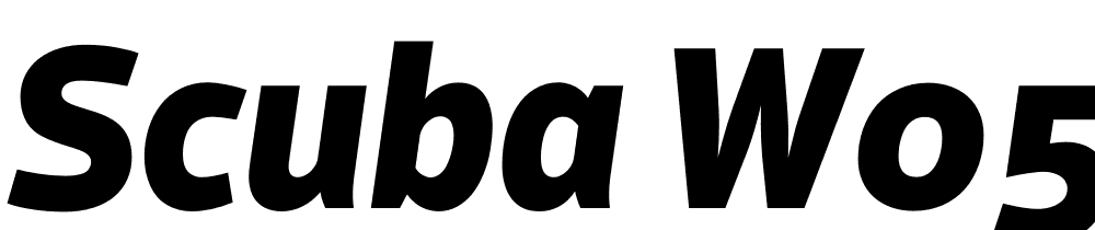 Scuba-W05-Extrabold-Italic font family download free