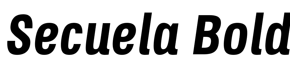 Secuela-Bold-Italic font family download free