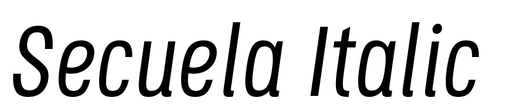 Secuela-Italic font family download free