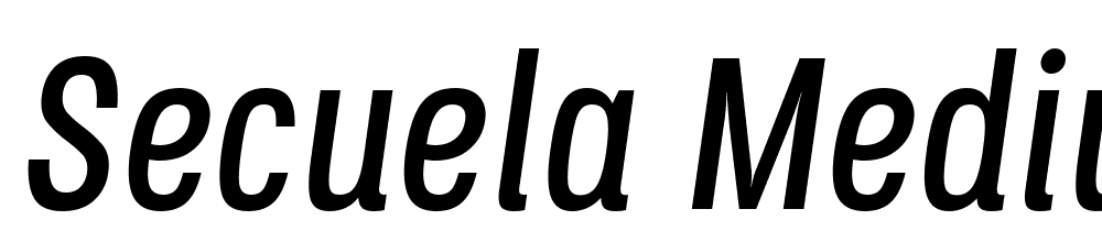 Secuela-Medium-Italic font family download free