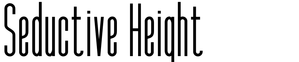 Seductive Height font family download free