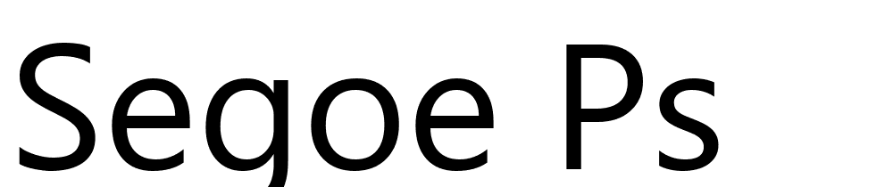 Segoe-PS font family download free