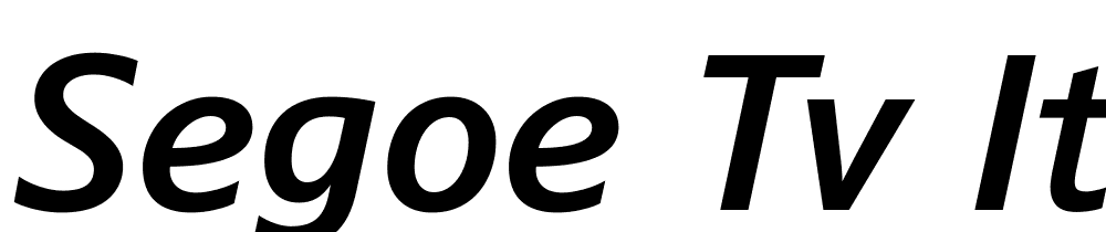 Segoe-TV-Italic font family download free