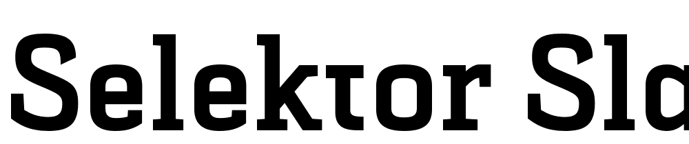 Selektor Slab font family download free