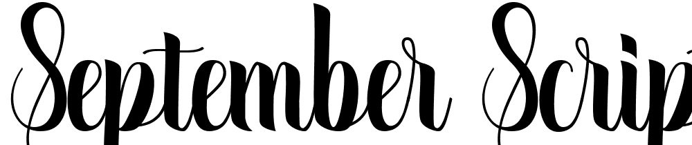 September Script font family download free