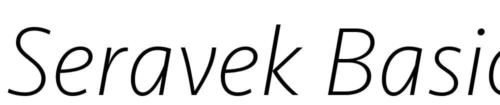 Seravek-Basic-ExtraLight-Italic font family download free