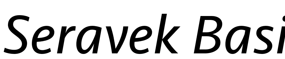 Seravek-Basic-Italic font family download free