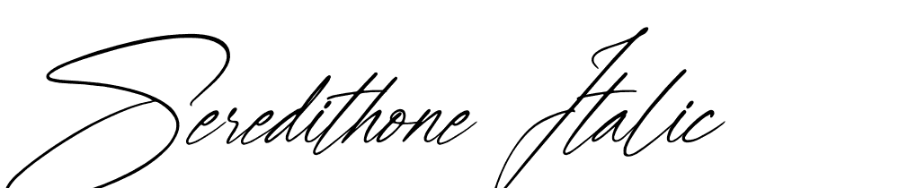 Seredithone-Italic font family download free