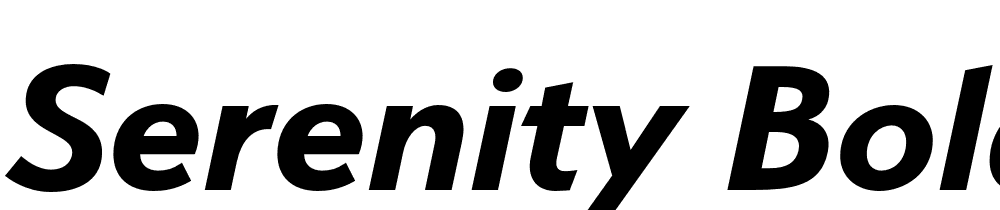 Serenity-Bold-Italic font family download free