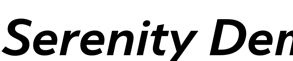 Serenity-Demi-Bold-Italic font family download free