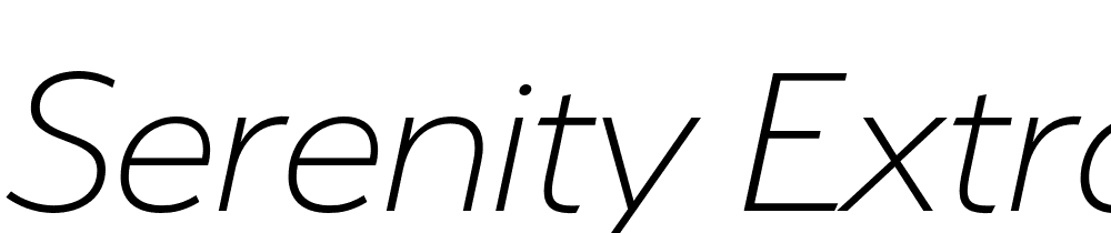 Serenity-Extra-Light-Italic font family download free