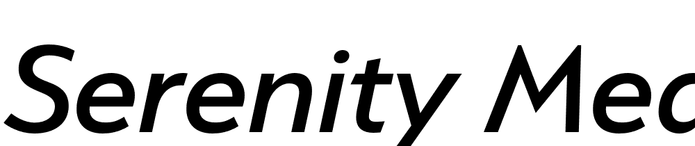 Serenity-Medium-Italic font family download free