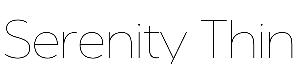 Serenity-Thin font family download free