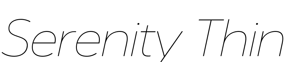 Serenity-Thin-Italic font family download free