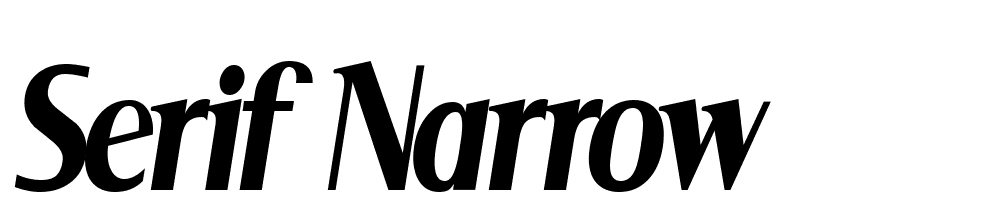 Serif Narrow font family download free