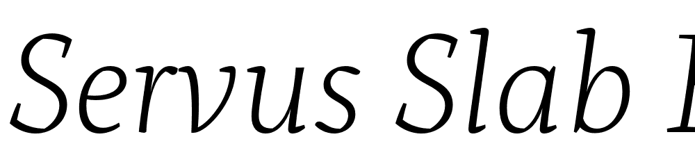 Servus-Slab-ExtraLight-Italic font family download free