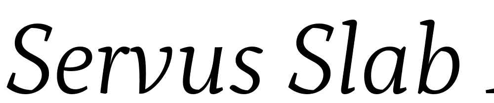 Servus-Slab-Light-Italic font family download free