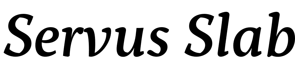 Servus-Slab-Medium-Italic font family download free