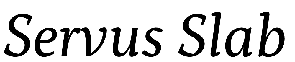 Servus-Slab-Regular-Italic font family download free