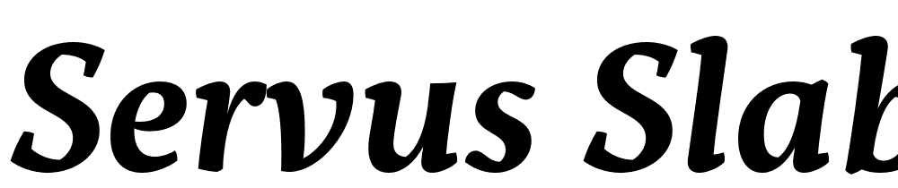 Servus-Slab-SemiBold-Italic font family download free