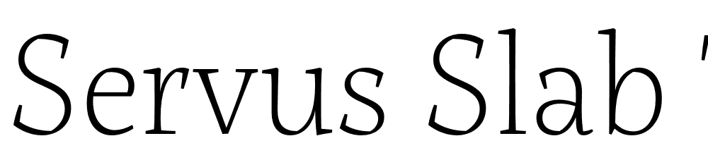 Servus-Slab-Thin font family download free
