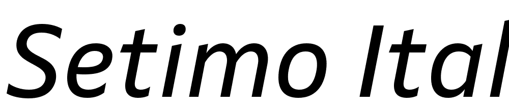 Setimo-Italic font family download free