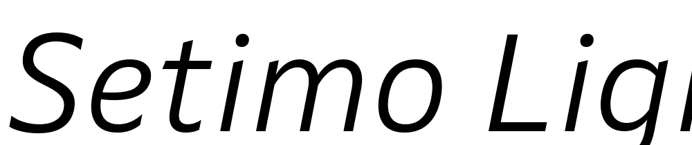 Setimo-Light-Italic font family download free