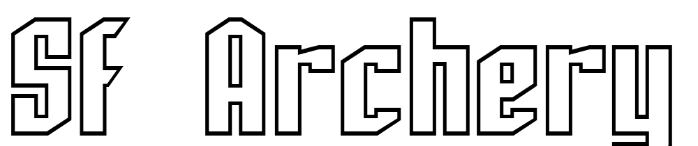 SF-Archery-Black-Outline font family download free