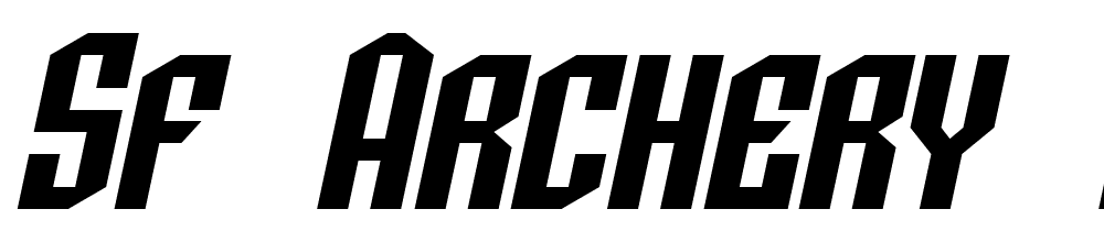 SF-Archery-Black-SC-Oblique font family download free